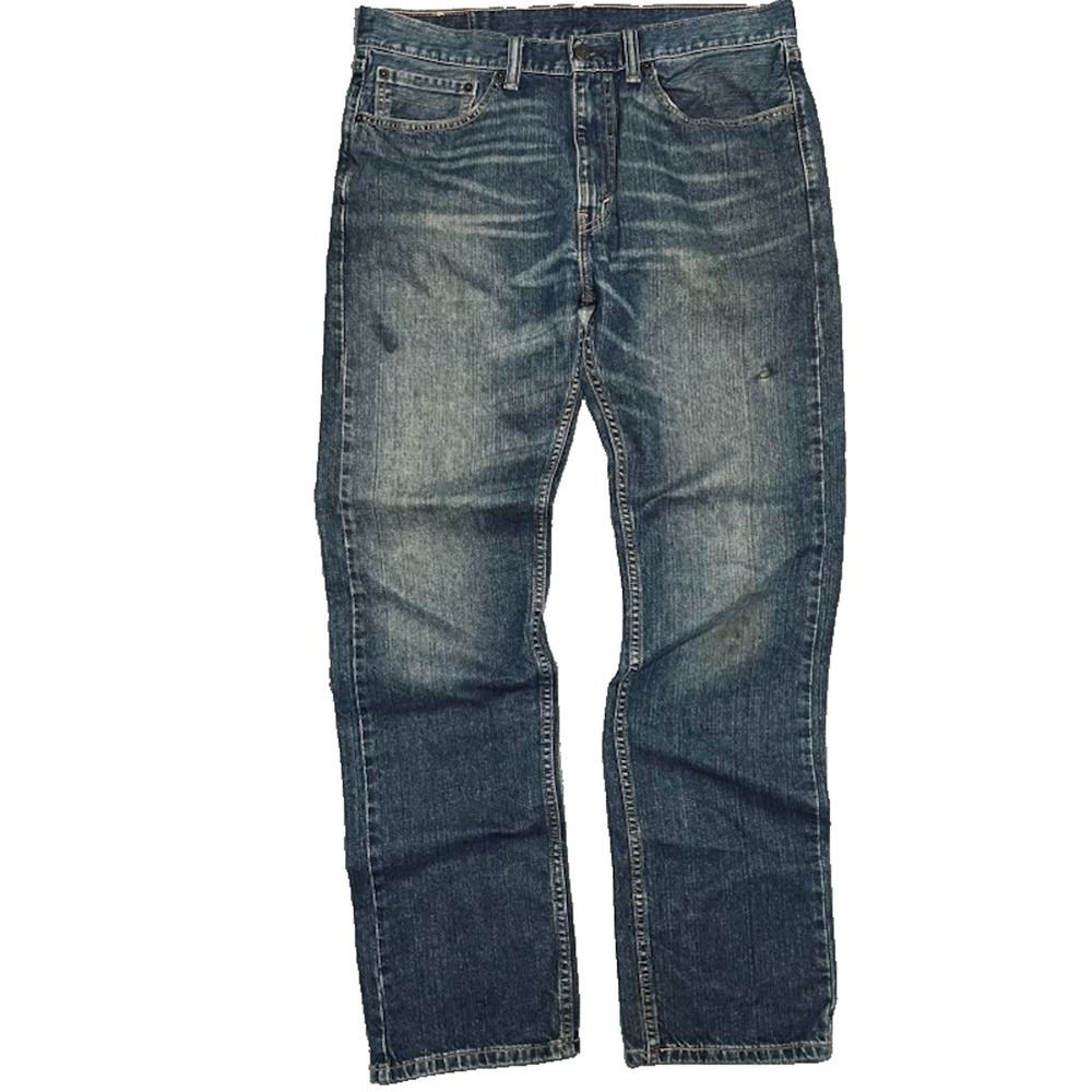 Levis 505 Jeans Mens 34x34 (35x33) Blue Straight Leg Denim Classic Fit Pants